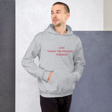Load image into Gallery viewer, Unisex Hoodie LOVE POSSIBLE - DAH Creative Designs