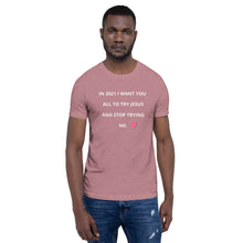Load image into Gallery viewer, Short-Sleeve Unisex T-Shirt Try Jesus - DAH Creative Designs