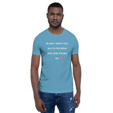 Load image into Gallery viewer, Short-Sleeve Unisex T-Shirt Try Jesus - DAH Creative Designs
